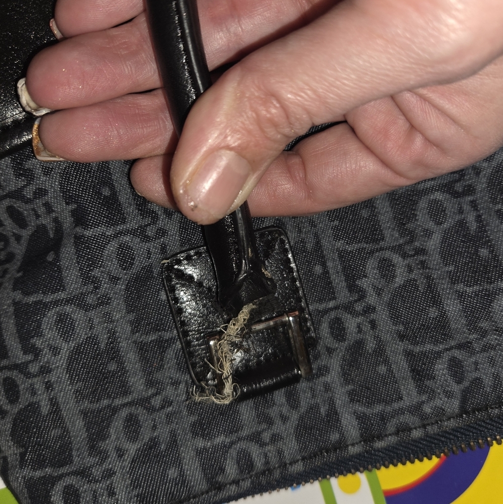 Christian Dior Vintage Monogram Canvas Tote Y2K | Handle Strap Needs Repair - Picture 7 of 9